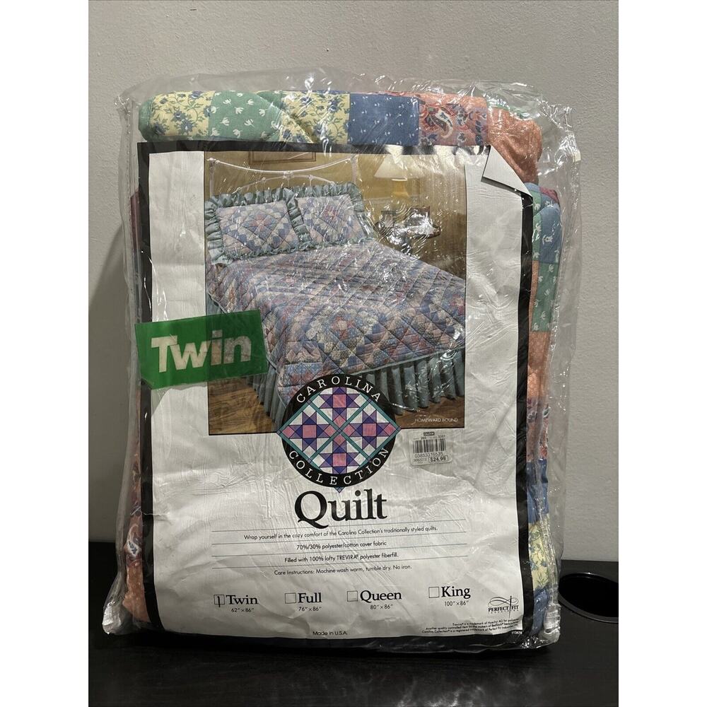Vintage Carolina Collection Quilt Twin Size 62”x86” Homeward Bound New